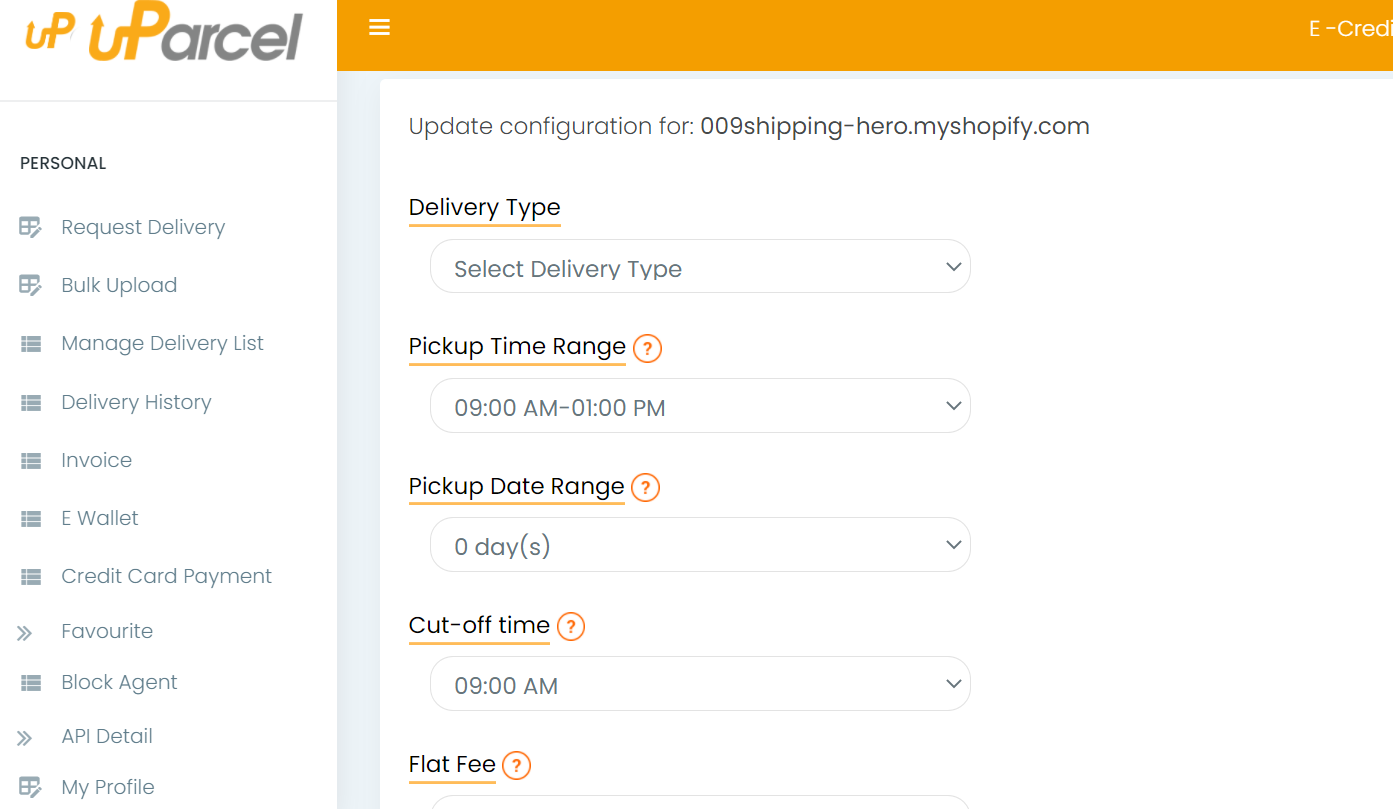 Configure Pick-up Time, Cut-off Time, Pickup Date and Delivery Prices
